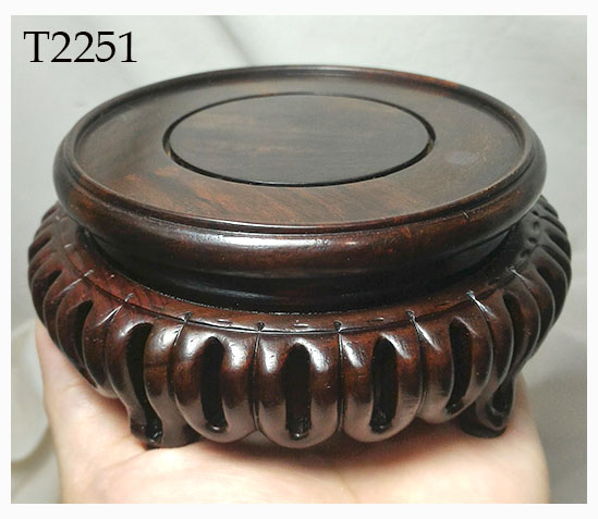 กี๋หรือฐานไม้สไตล์จีน ท๊อปกลม 9.3CM