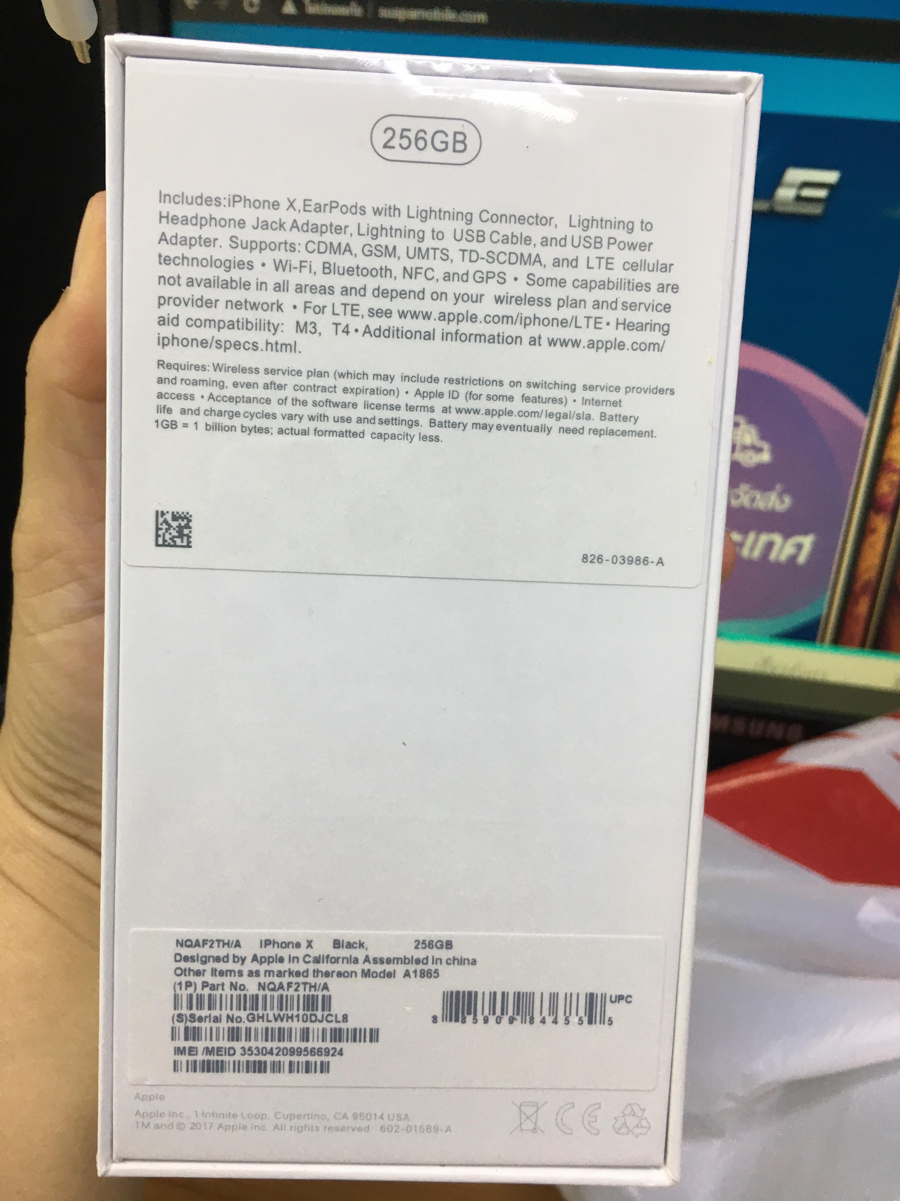 ราคาเครื่อง ไอโฟน X ความจุ256 gb โมเดล TH