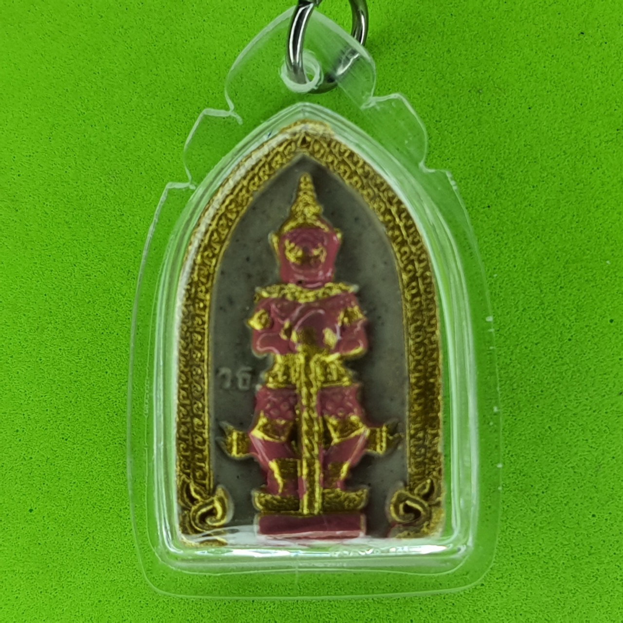 พระเครื่อง ท้าวเวสสุวรรณ เลี่ยมกรอบ สีขาว แต่ง สีชมพู รุ่น แก้ปีชง รวยไม่จบ จนไม่เป็น ภัยไม่มี ท้าวเวสสุวัณ จี้ท้าวเวสสุวรรณ ท้าวเวสสุวรรณ