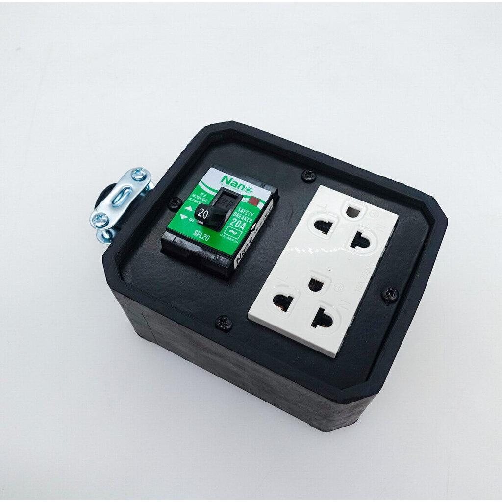 JPS บล็อกยาง 4x4 Mini มีเบรกเกอร์ เฉพาะบ๊อกไม่รวมสายไฟ ปลั๊กพ่วง ปลั๊กสนาม บ็อกยาง บล็อคยาง ปลั๊กยาง ปลั๊กสนาม เต้ารับยาง