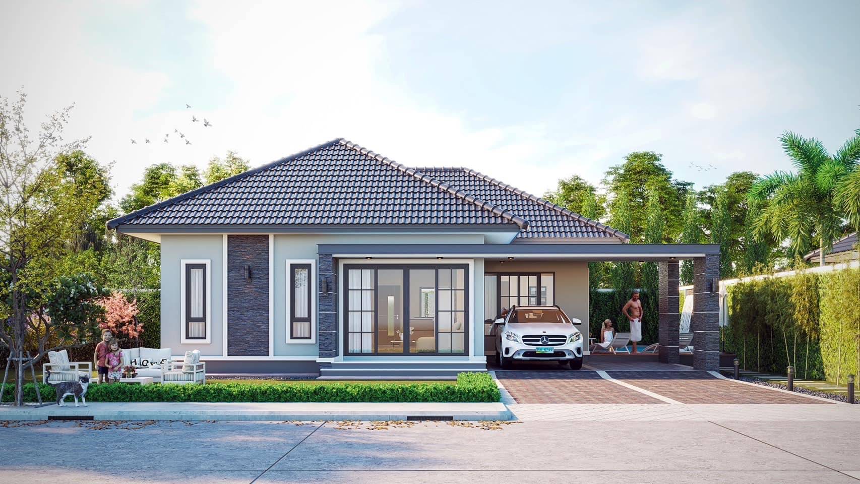 For Sales : Thalang, Brand New Thai Style Pool Villa, 3 bedrooms 2 bathrooms