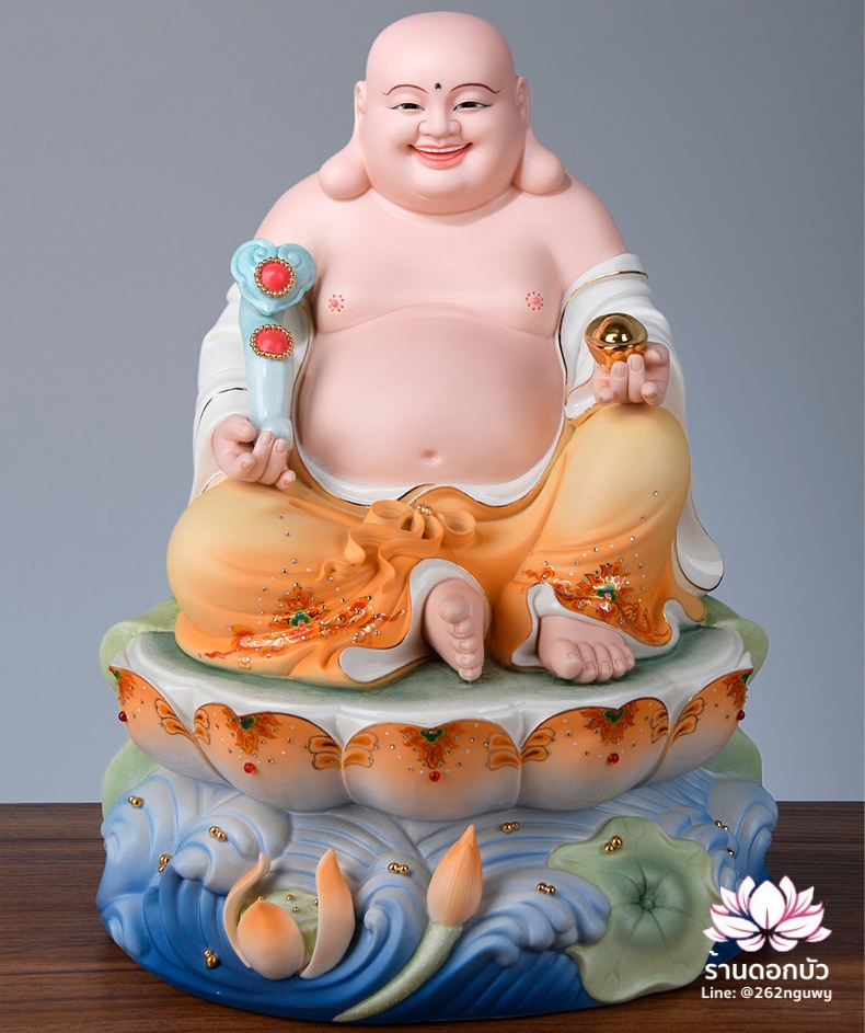 พระพุทธเจ้า (พระยูไล) พระโพธิสัตว์กวนอิม (กวนอิมผ่อสัก) พระกษิติครรภโพธิสัตว์ (ตี่จั่งอ๊วงผ่อสัก) และพระศรีอริยเมตไตรย (หมีเล่อฝอ) ขนาด 12/16/19 นิ้ว