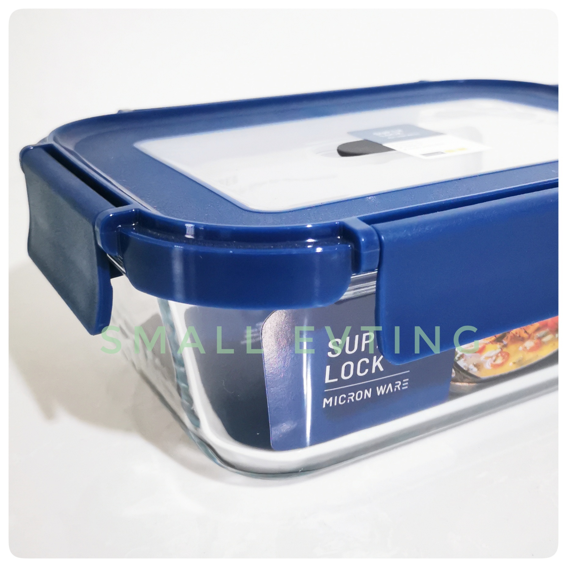 Small Evting กล่อง"แก้ว"ถนอมอาหาร Super Lock แท้ 100 % รุ่น 6213 ความจุ 1050 มล ฝามีรูระบายอากาศ เข้าเตาอบ ไมโครเวฟ ได้