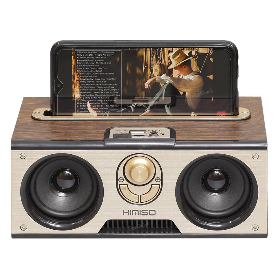 ลำโพง Himiso Bluetooth Stereo กล่องไม้ รุ่น kM7