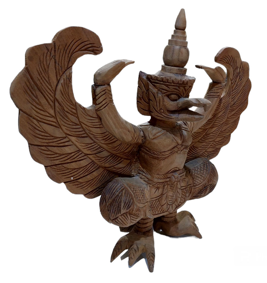 ครุฑไม้สัก สูงสุุดปลาย 39cm