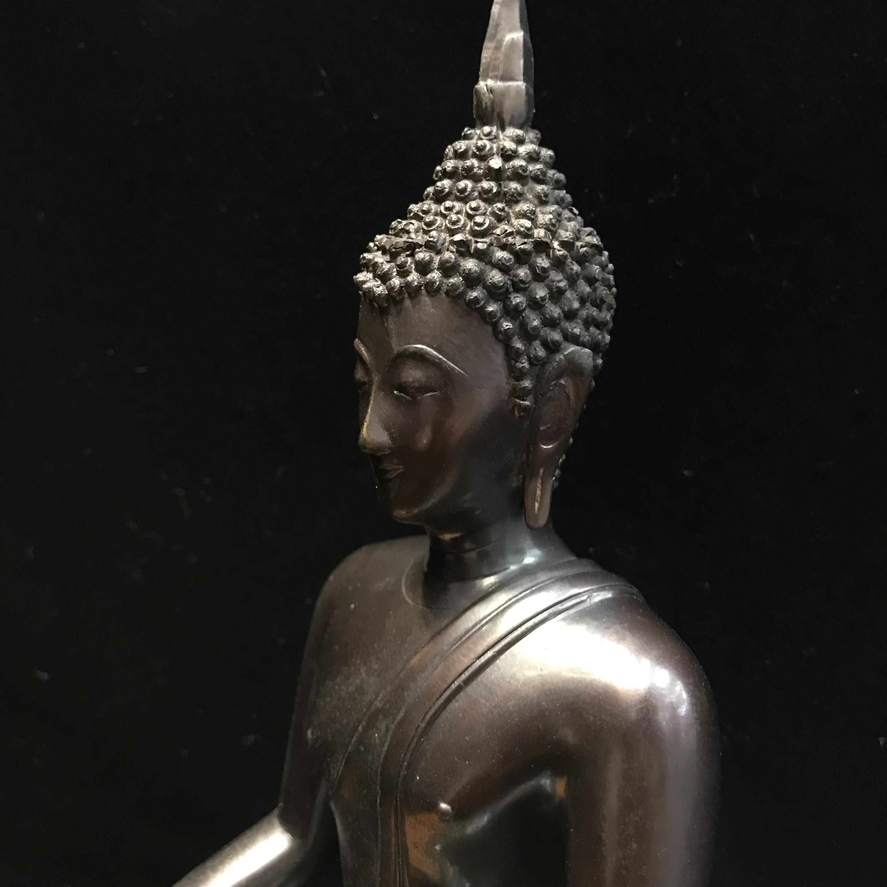 พระพุทธรูปบูชา ภปร วัดบวรนิเวศวิหาร ปี2508 บล็อกหนังไก่ หน้าตัก5นิ้ว(ที่สุดของพระบูชา ภปร วัดบวร)(สภาพผิวสวยสุดบรรยาย)