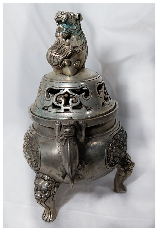 โถ เตาหรือที่ใส่ธูปกำยานสไตล์จีน สูง19.5cm