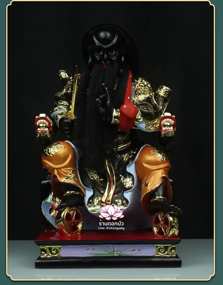 หวดจูเซ่งกุ๊น 3 พี่น้อง ฮวบจู่กง หรือ เตียวกงเสงกุ้น เชี่ยวกงเสงกุน (เขียว) และอั่งกงเสงกุ้น (แดง) ขนาด 16 นิ้ว