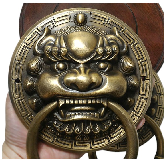 มือดึง มือเคาะหน้าสิงห์14cm-แบบห่วงมีลาย