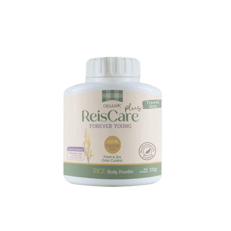 แป้งไร้ซ์แคร์ Reiscare forever young rice body powder 15g.