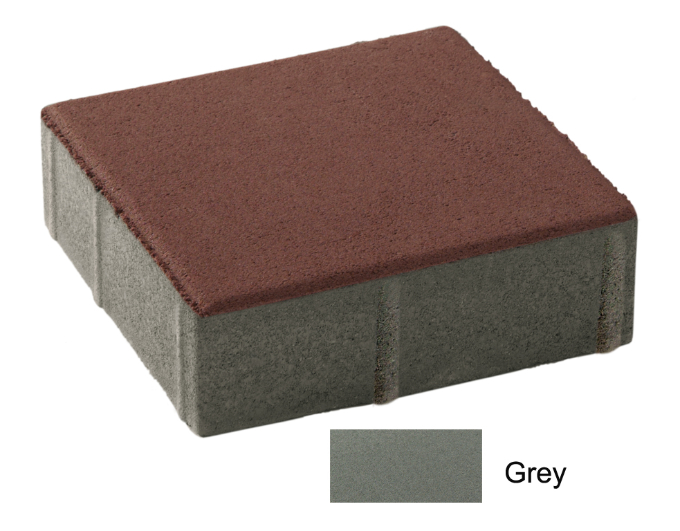 บล็อกปูพื้น เอสซีจี รุ่นศิลาเหลี่ยม ขนาด 20X20X6 สีเทา