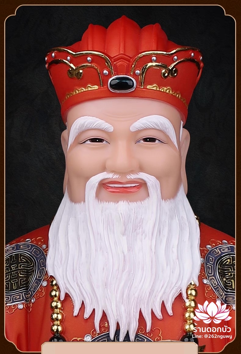 แปะกงแปะม่า ปุนเถ้ากงปุนเถ้าม่า เทพเจ้าที่จีน ประทับนั่งบัลลังก์มังกรคาบแก้ว งานหินอ่อนคุณภาพสูง ขนาด 12/16/19/26 นิ้ว