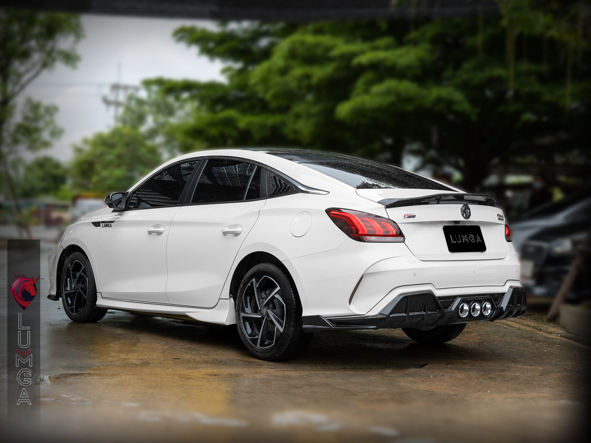 ชุดแต่งสเกิร์ตรอบคัน MG5 2022 Lumga bodykits (ลัมกา)
