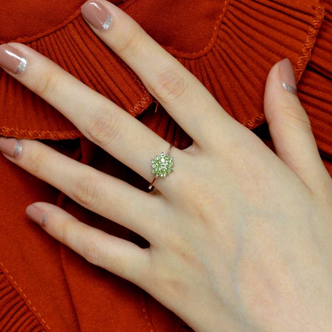 แหวนดอกพิกุล แหวนพลอยแท้ Gemstone flower rings