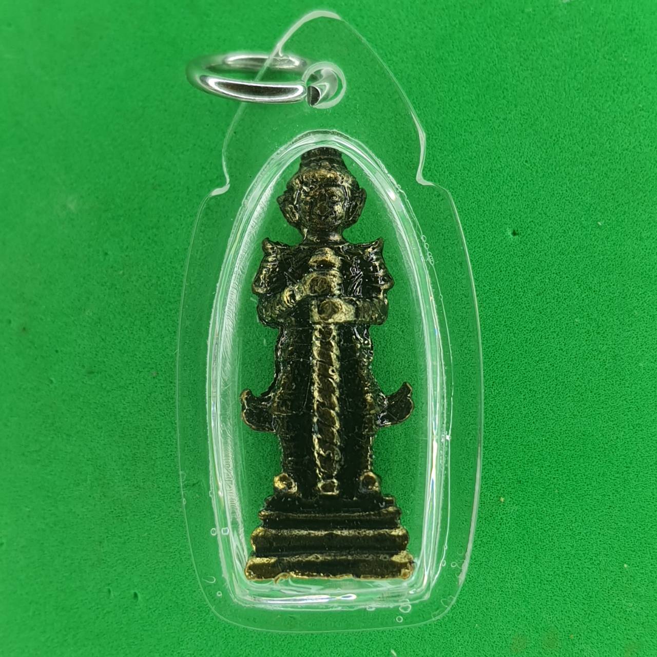 พระเครื่อง ท้าวเวสสุวรรณ เนื้อทองเหลือง เลี่ยมกรอบ ท้าวเวสสุวรรณ โบราณ พระแท้ ท้าวเวสสุวรรณ์ ท้าวเวสสุวรรณขนาดบูชา