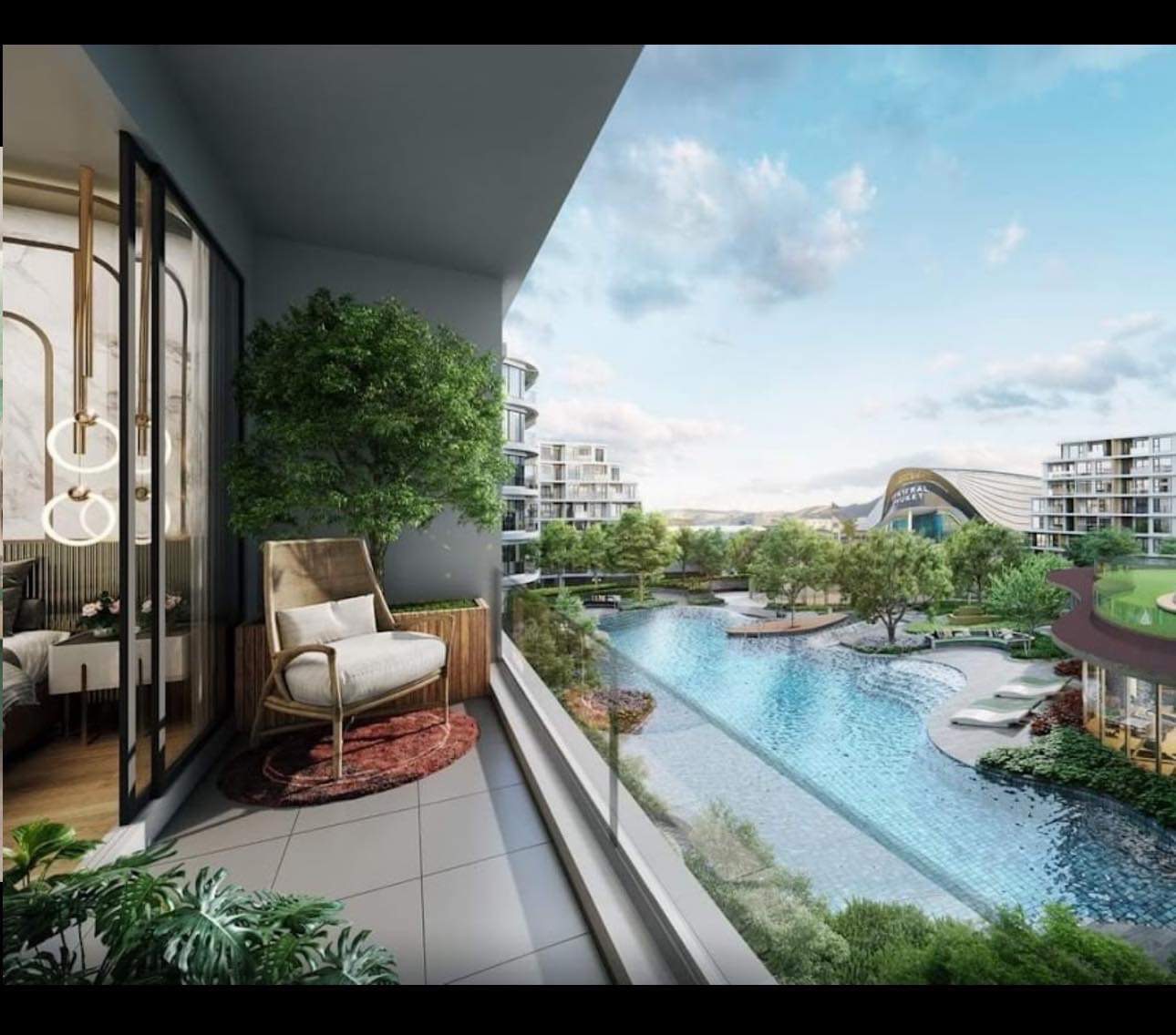 For Rent : Wichit, Condominium near Central Phuket, 1 bedroom, 7th flr.