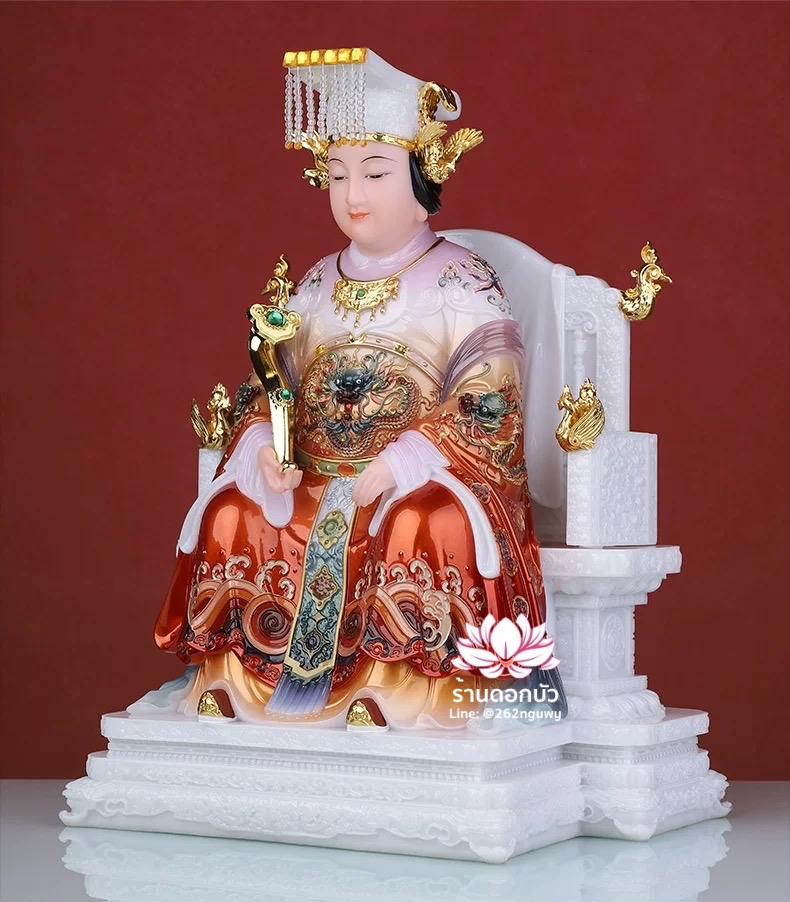 หม่าโจ้ว ม่าจ้อโป๋ เทียนส่งเซ่งโบ้ เทียนโหวเซี่ยบ้อ งานหินอ่อนคุณภาพสูง ขนาด 12/16/19 นิ้ว