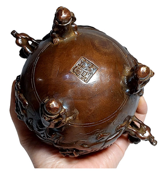 เตากำยาน กระถางกำยาน กระถางธูป ทองเหลืองสไตล์จีน