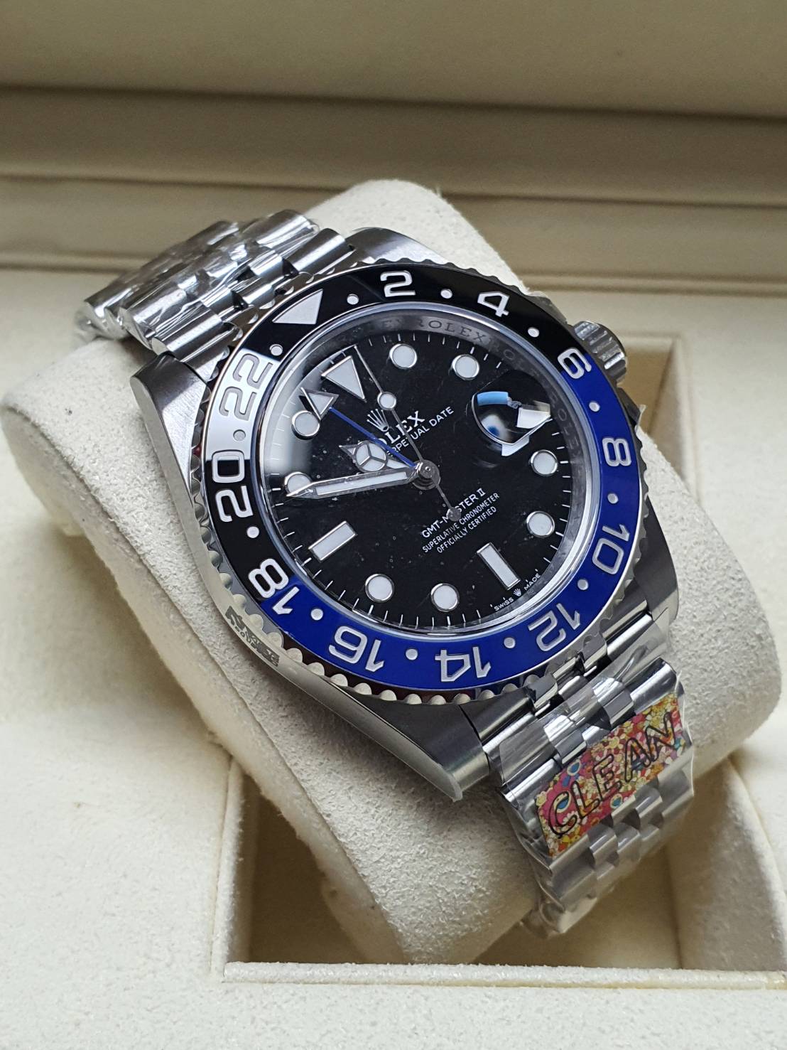 PRE-ORDER ROLEX GMT MASTER II BATMAN CLEAN FACTORY (40MM.) กลไกโคลน ROLEX 3186