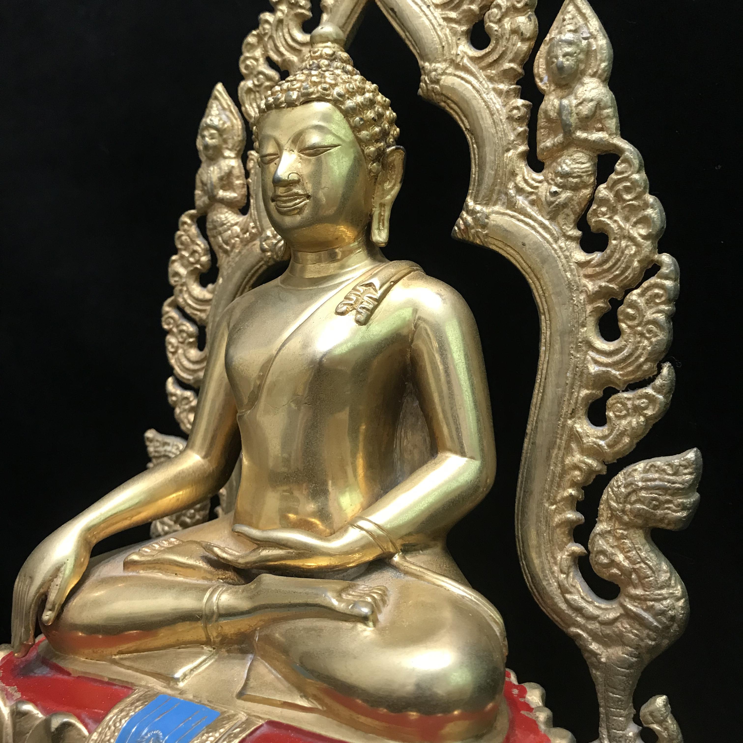 พระพุทธมงคลรัตนภูมิพัฒนมหามุนี ภปร. หน้าตัก 5นิ้ว(อาบทองคำ) วัดมงคลรัตนาราม วัดไทยในซานฟรานซิสโก สหรัฐอเมริกา ( Sanfrancisco USA.) ปี2523 (นิยมหายาก)