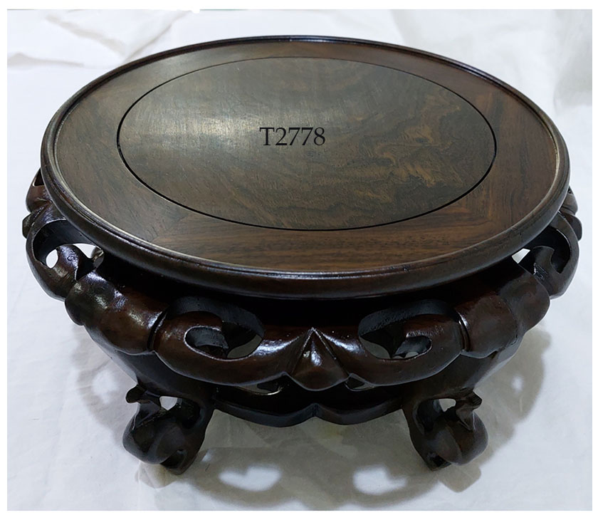 ฐานหรือกี๋ไม้สไตล์จีน ท๊อปประมาณ 22.5cmxสูง14.5cm