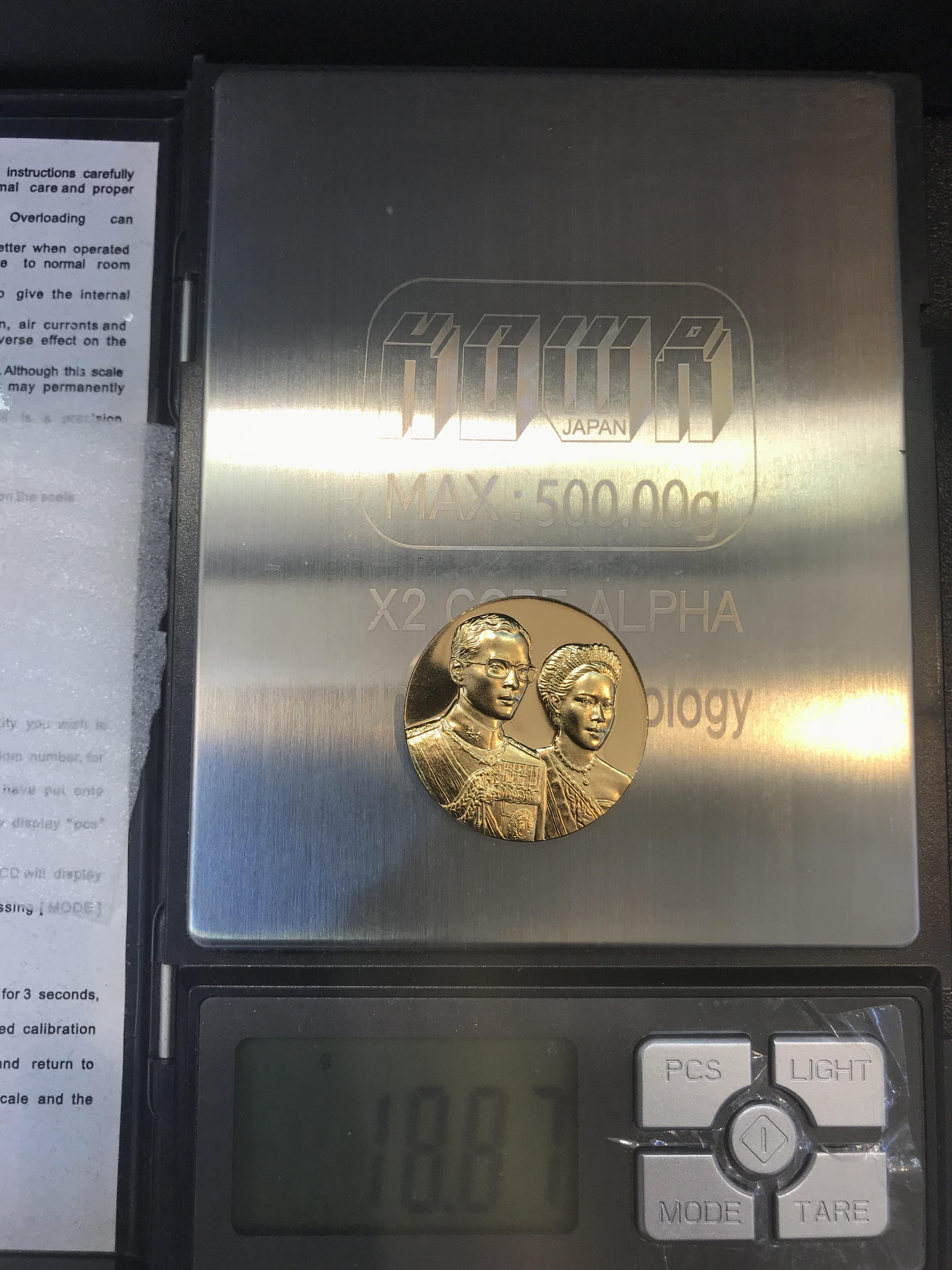 เหรียญสองพระองค์ในหลวง-พระราชินี พระราชทาน สภาพสวยกล่องบรรจุเดิม