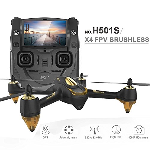 โดรน Hubsan H501S x4 บินไกล 1 KM. บินนาน 20 min.มีจอ 5.8G FPV Brushless กล้อง1080P GPS Follow Me Mode