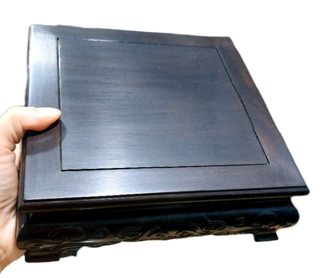 กี๋หรือฐานไม้สไตล์จีน สี่เหลี่ยมจัตุรัส-BPT3812-