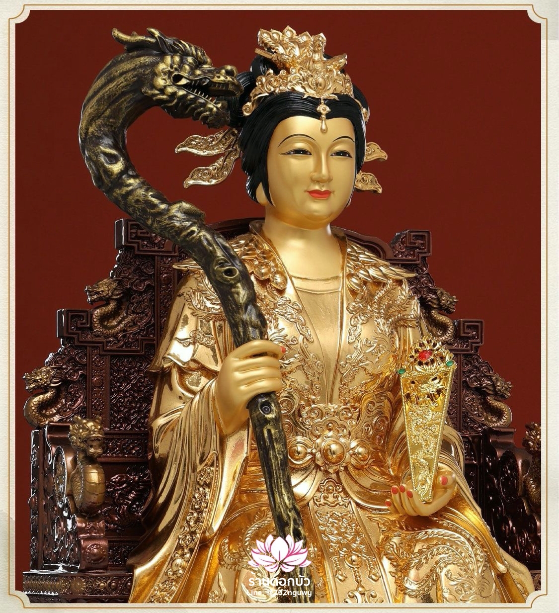 เทวนารีแห่งเขาไท่ซาน ปี่เซี่ยหยวนจุน ไท่ซานเนี่ยเนี้ย เทพธิดาประทานบุตร งานเรซิ่นคุณภาพสูง ขนาด 12/16/19/26 นิ้ว