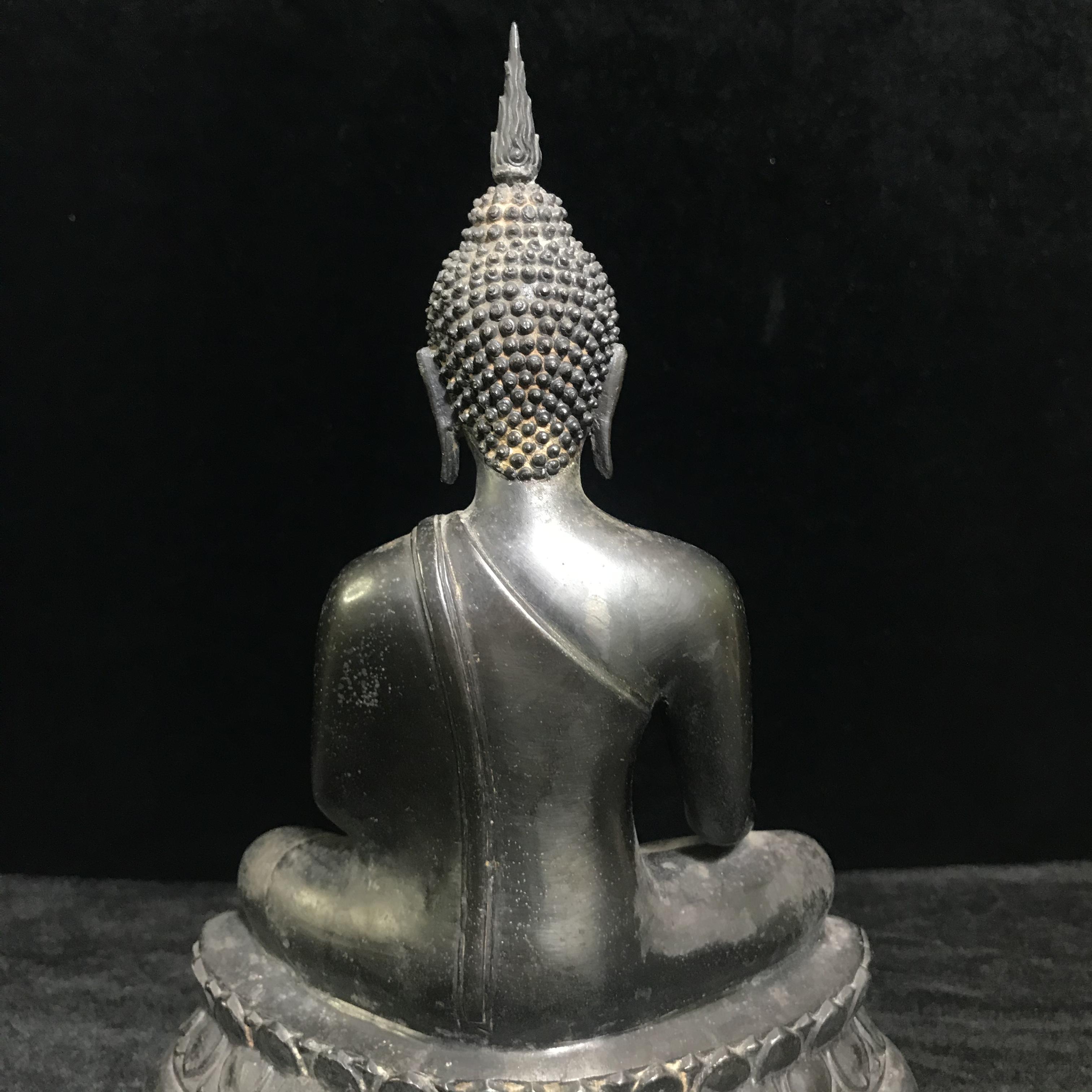 พระพุทธรูปบูชา ภปร. วัดบวรนิเวศวิหาร ปี2508 บล็อกดินไทย หน้าตัก5นิ้ว(ที่สุดของพระบูชา ภปร วัดบวร)