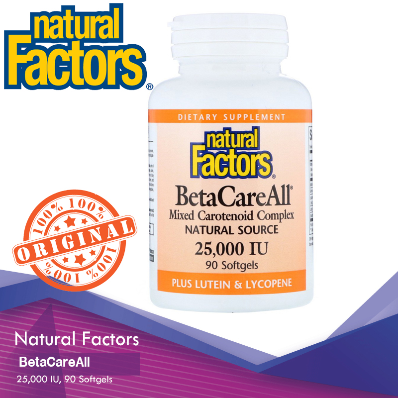 Natural Factors, BetaCareAll, 25,000 IU, 90 Softgels