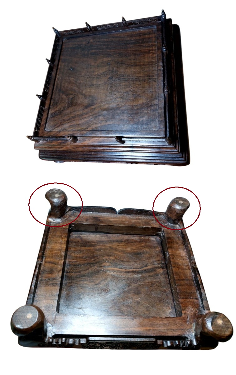 กี๋ ตั่งหรือฐานไม้หน้าท๊อป15cmx15cm -B512-D💥ตัวมีตำหนิ💥