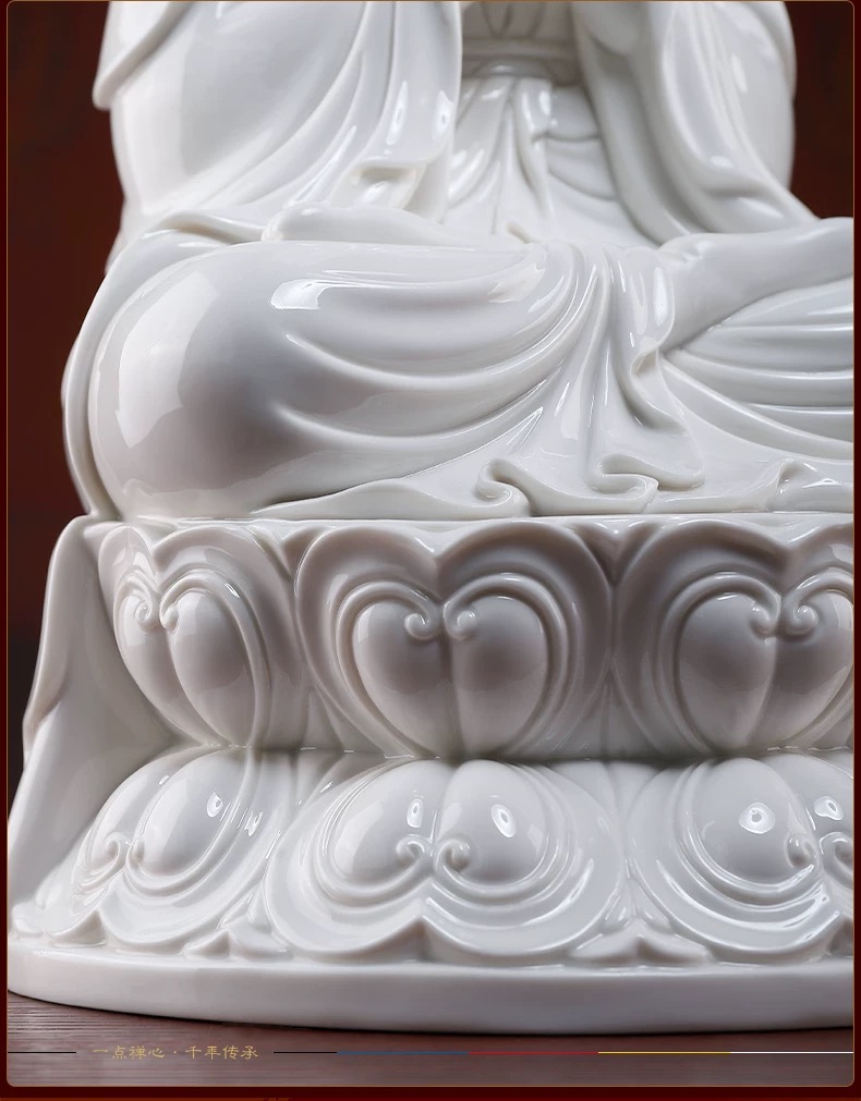 พระโพธิสัตว์กวนอิม พระแม่กวนอิมโพธิสัตว์ ปางพนมมือ ประทับนั่งดอกบัว ขนาด 16 นิ้ว