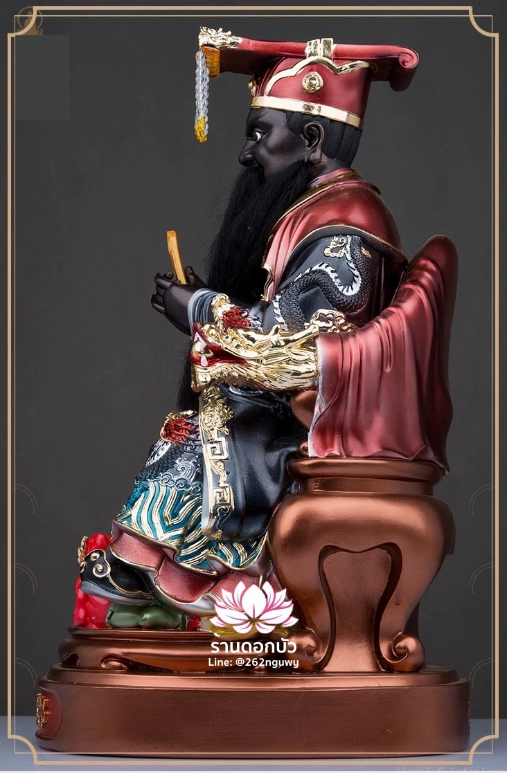 พญายมราช เหงี่ยมล่ออ๋อง หรือ เงี่ยมล่ออ๋อง ปางนั่งเหยียบบริวาร งานเรซิ่นพรีเมียม ขนาด 4/12/16/19/24 นิ้ว