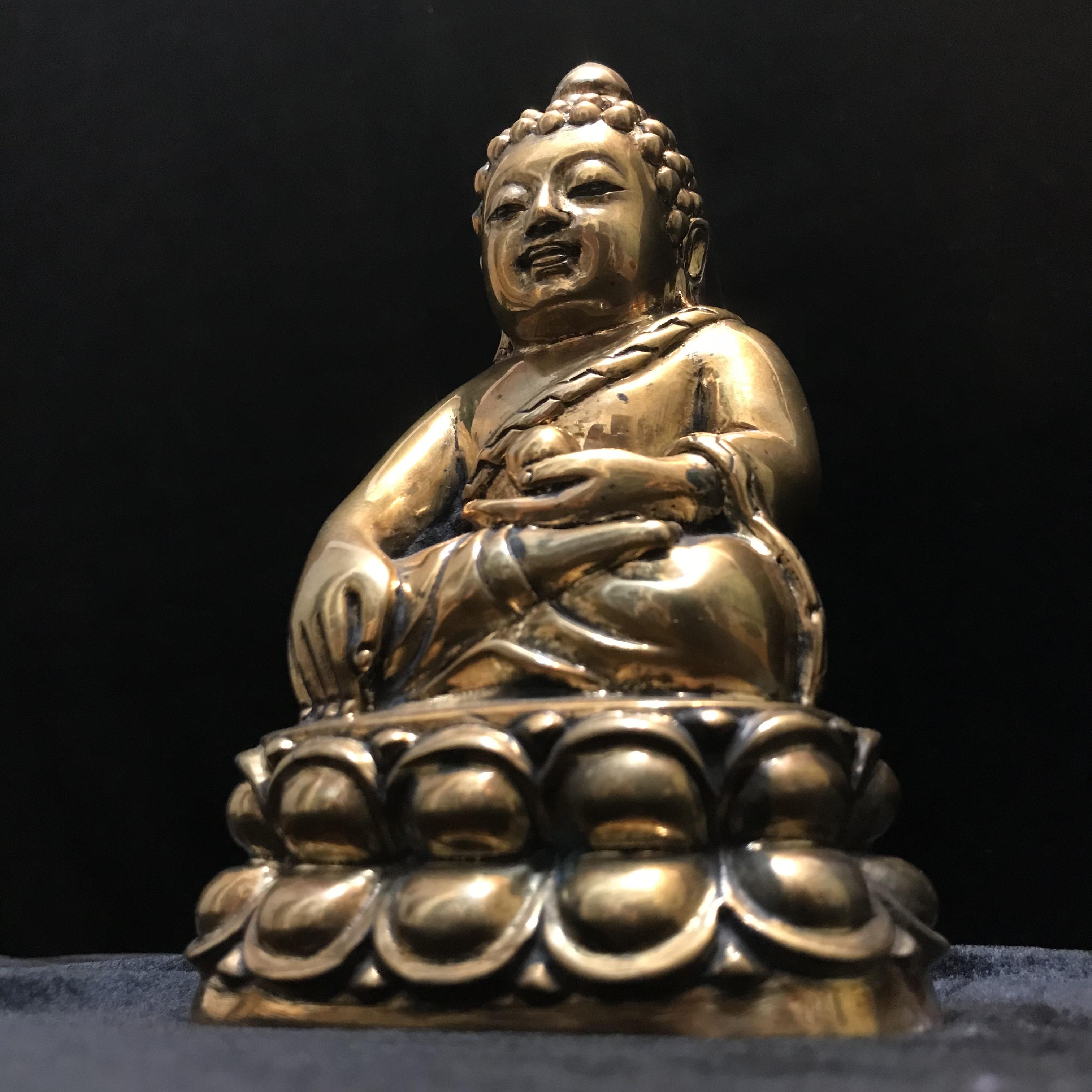 พระบูชาพุทธอุดมสมบูรณ์ (พระปุ้มปุ้ย) เนื้อสัมฤทธิ์ ขนาดหน้าตัก 3 นิ้ว ปี2535(รุ่นแรก)(1ใน1000องค์)