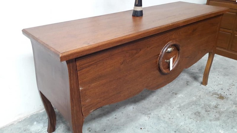 ที่วาง TV 2 ลิ้นชักยาว 1.6 เมตร เสี้ยนดำ