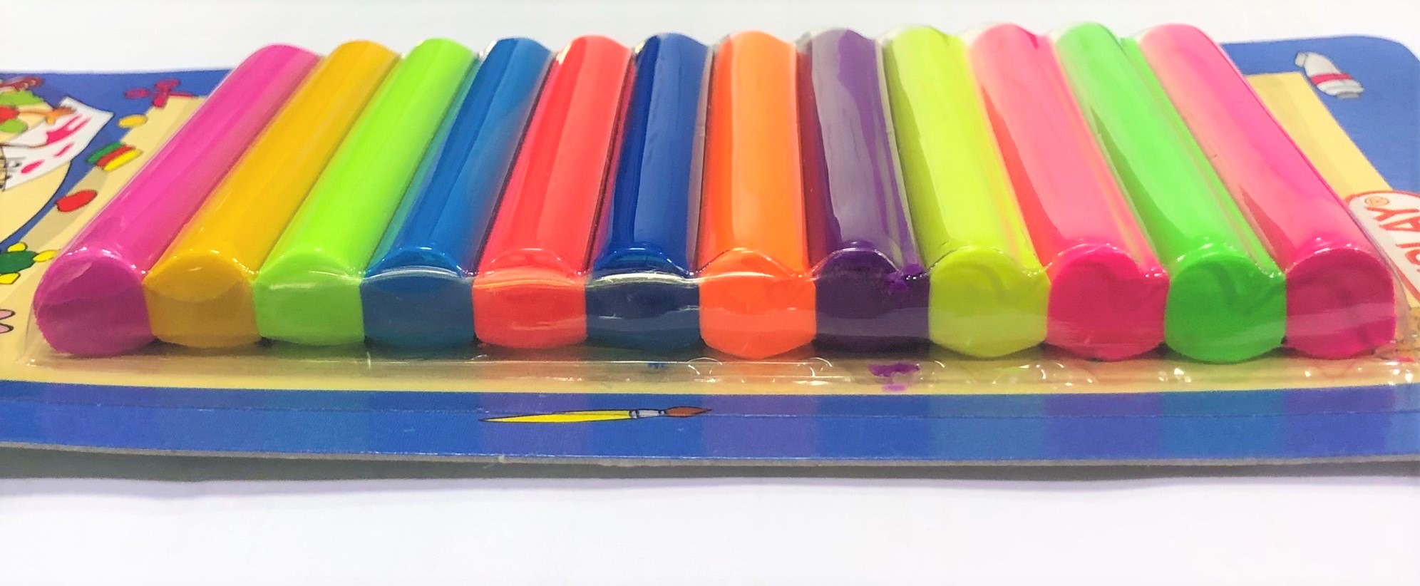 ดินน้ำมันสีนีออน 12สี ขนาด 150 กรัม KIM' PLAY **ราคาพิเศษ***