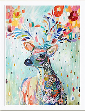 อุปกรณ์งานฝีมือ DIY ครอสติสคริสตัลภาพวาดงานศิลป์รูปกวาง