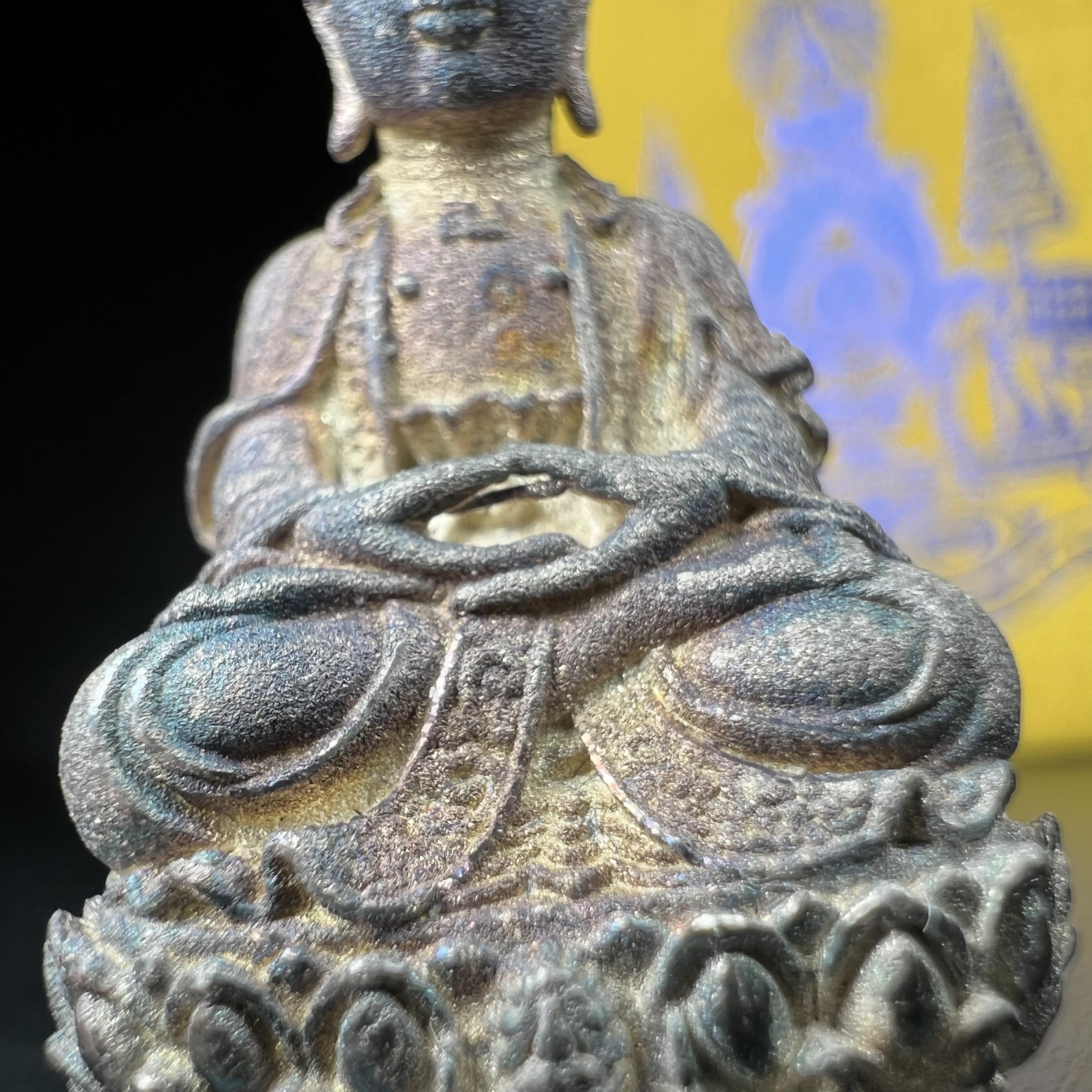 พระกริ่งจีน "ต้าเยิ่นถะ" รุ่น กาญจนาภิเษกครองราชย์ 50 ปี วัดบวรนิเวศวิหาร ปี2538 เนื้อเงิน(ผิวเดิมกลับดำขึ้นสีรุ้งเข้มขลังงดงามธรรมชาติสร้างสรรค์สภาพสวยเดิมพร้อมกล่องบรรจุเดิม ตอกโค๊ดหมายเลขกำกับ)(คัดสภาพสวยเดิมพิธีใหญ่พุทธศิลป์งดงาม)1ใน6001องค์