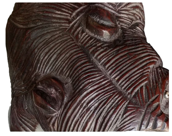 เสือไม้แกะ(มีตำหนิ) งานเก่า ยาว 39cm