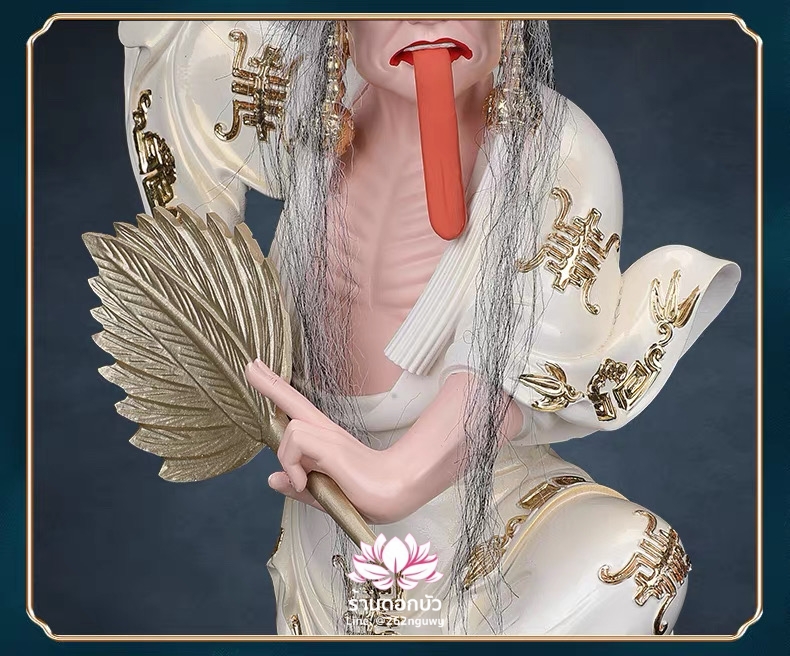 ชิดเอี๋ยโป๊ยเอี๋ย ตั่วแปะหยี่แปะ ยมฑูตขาวดำ ปางยืนเหยียบบริวาร งานเรซิ่น ขนาด 12/16/19 นิ้ว