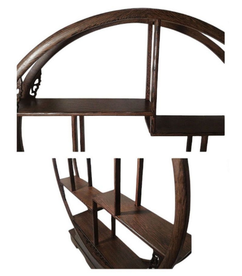 ชั้นวางของตั้งโชว์สไตล์จีน -ทรงกลม 50cm