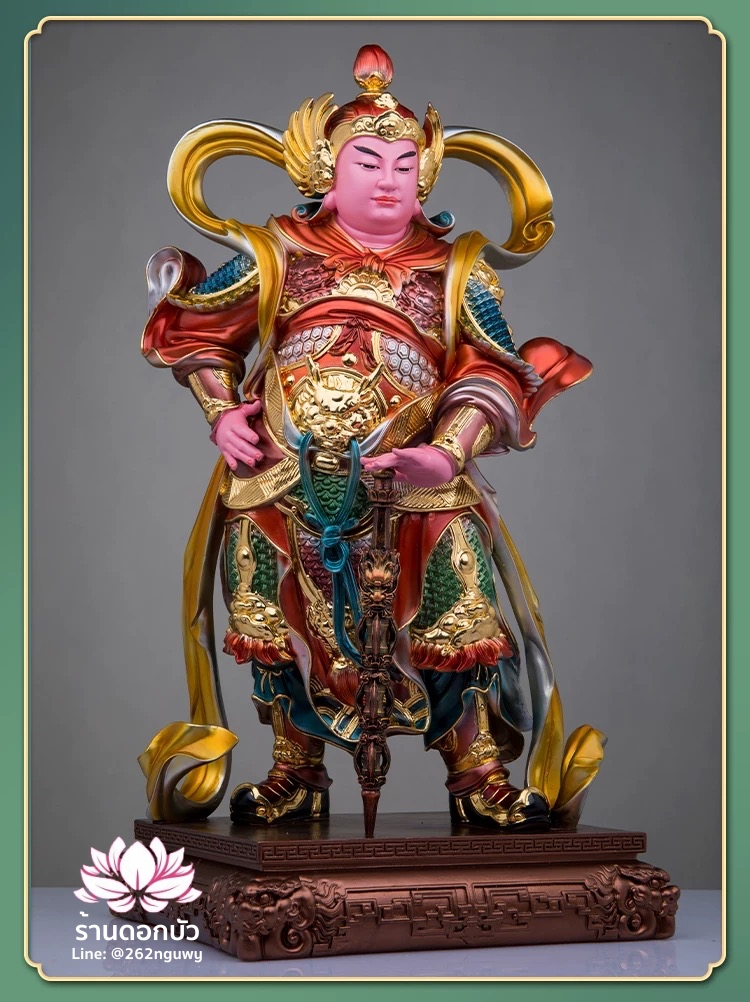 เทพเจ้ากวนอู และพระเวทโพธิสัตว์ (อุ่ยท้อผ่อสัก) งานเรซิ่นคุณภาพสูง ขนาด 12/16/19/24 นิ้ว