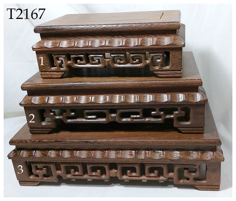 กี๋หรือฐานไม้สไตล์จีน สี่เหลี่ยมผืนผ้า มี3ขนาด หลายราคา ราคาเริ่ม