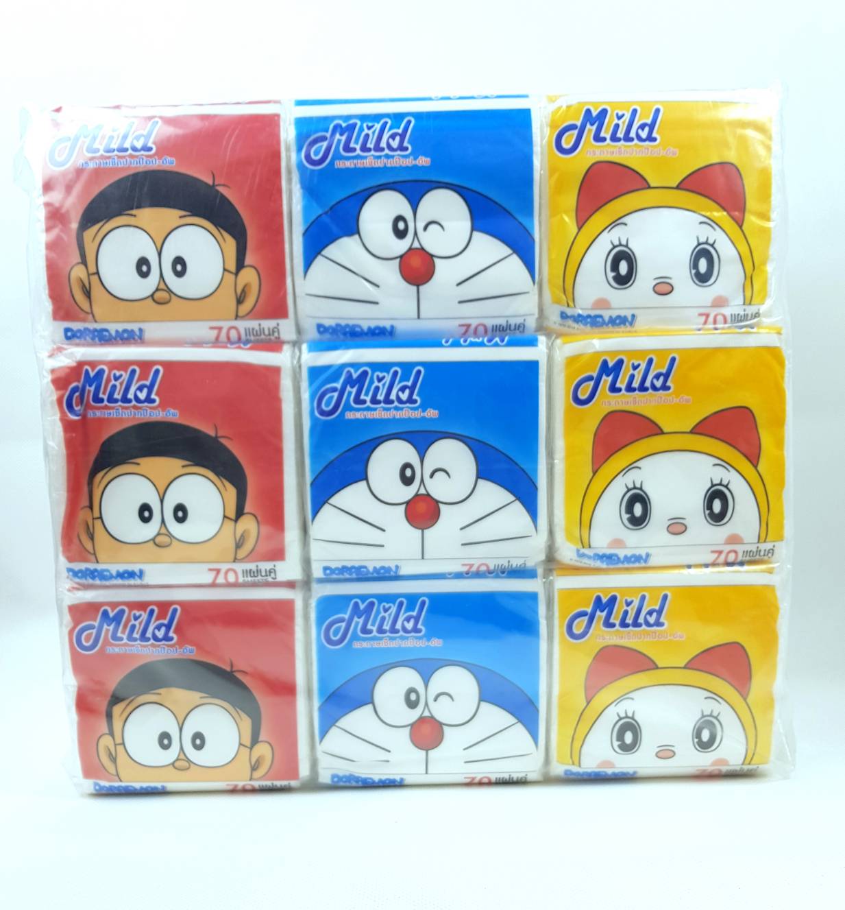 Small Evting กระดาษทิชชู่ป๊อปอัพยกแพ็คสุดคุ้ม!! Mild 70แผ่น (36ห่อ/แพ็ค) ลายโดเรม่อน ลิขสิทธิ์แท้ กระดาษทิชชู่เช็ดหน้า กระดาษทิชชู่ยกแพ็ค