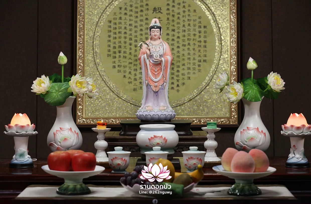 พระโพธิสัตว์กวนอิมแห่งเขาผู่ถัว พระแม่กวนอิมแห่งทะเลใต้ หนานไห่กวนอิม ขนาด 16/19/26 นิ้ว