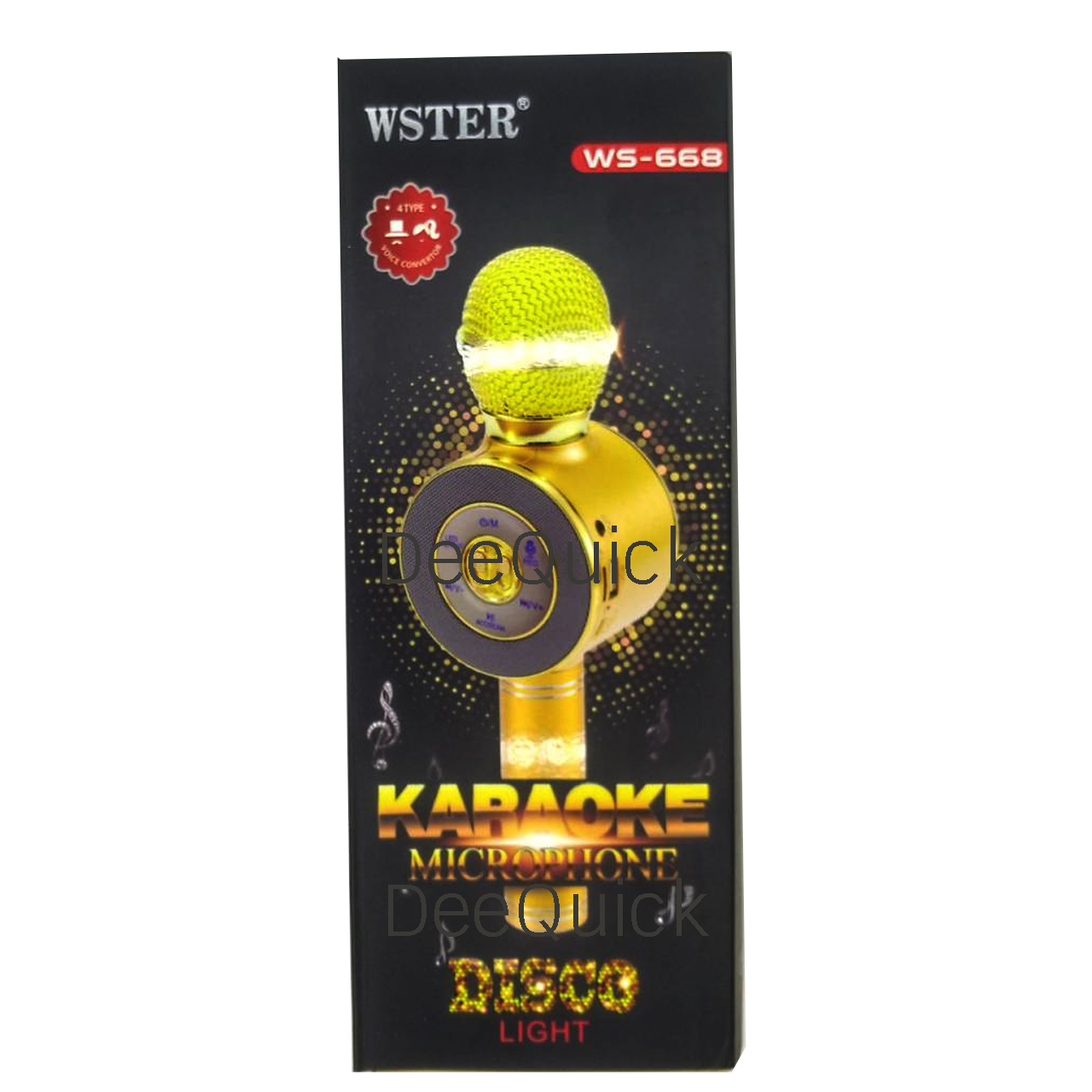 ไมค์คาราโอเกะ เปลี่ยนเสียงได้ ไฟดิสโก้ 5W รุ่น WS-668