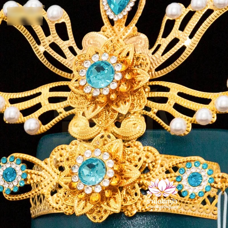 หมวกเทพเจ้าฝ่ายหญิง หมวกเทพนารี หมวกเทวนารี หมวกเจ้าแม่ หมวกพระหญิง หมวกกิมซิ้น หมวกพระจีน