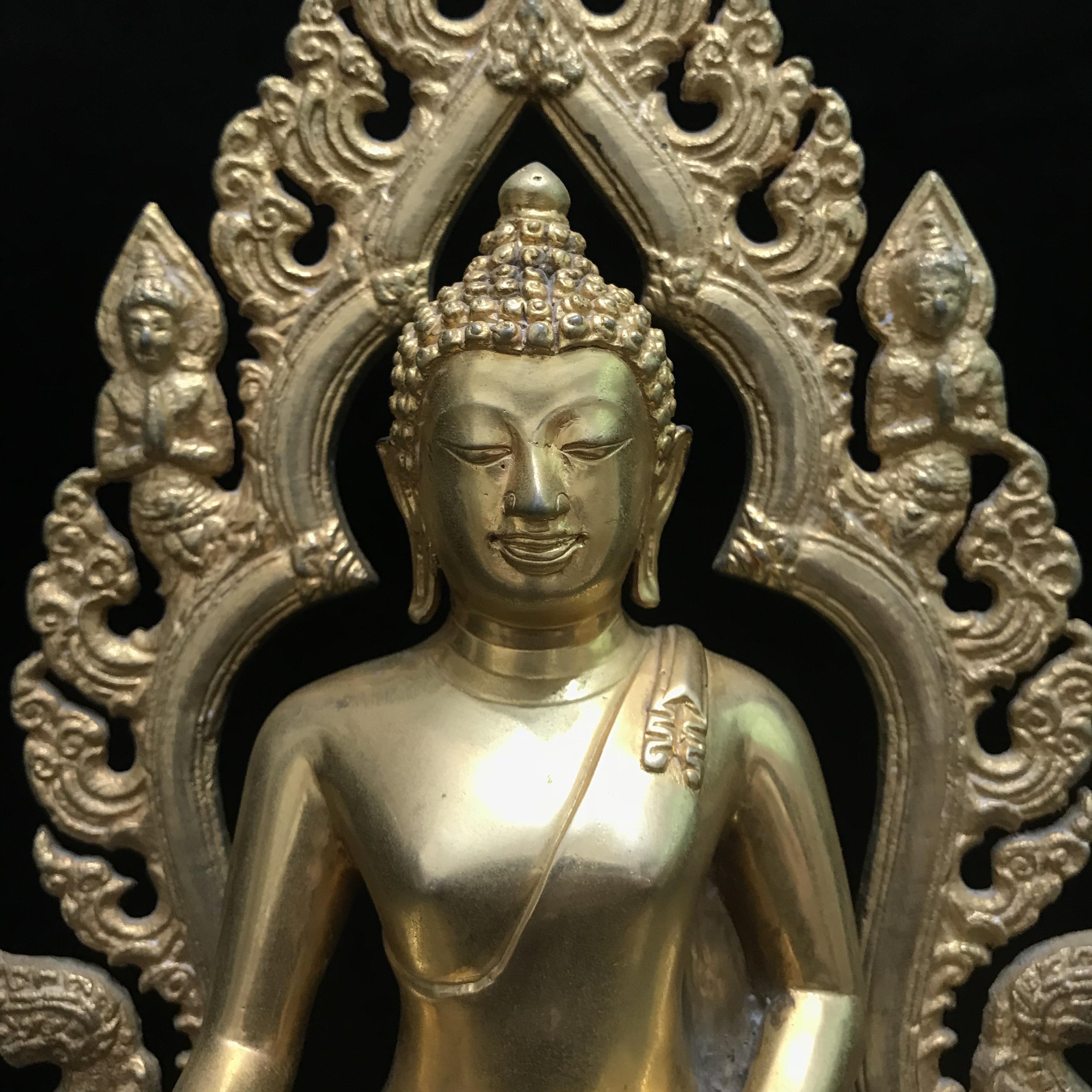 พระพุทธมงคลรัตนภูมิพัฒนมหามุนี ภปร. หน้าตัก 5นิ้ว(อาบทองคำ) วัดมงคลรัตนาราม วัดไทยในซานฟรานซิสโก สหรัฐอเมริกา ( Sanfrancisco USA.) ปี2523 (นิยมหายาก)