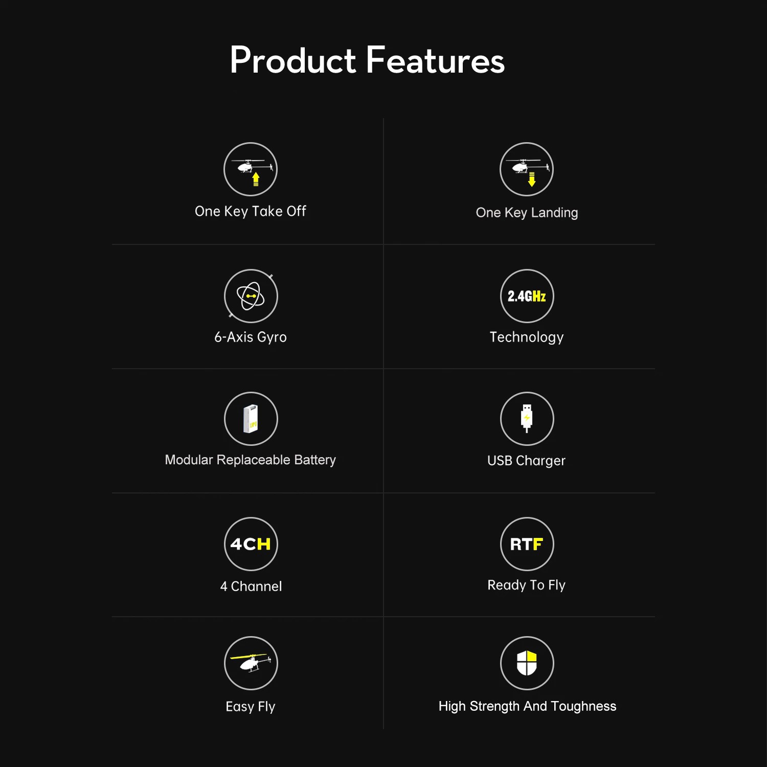 เฮลิคอปเตอร์ Heli 101 4CH 6 Axis 2.4GHz บินนาน 15 นาที มีล๊อคความสูงอัตโนมัติ